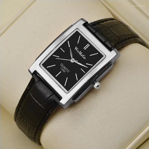 Нарученные часы Top Brand Men's Watches Fashion Простые кожаные кожа