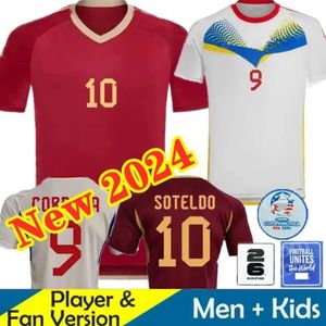 2024 2025 Venezuela Soccer Trikots Nationalmannschaft Soteldo Sosa Rincon Cordova Casseres Bello Ja.Martinez Rondon Osorio Machis 24 25 Fußball -Hemd Copa America Amerika