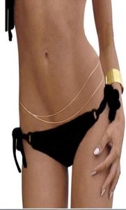 Sexy Double Layer Gold Silver Color Belly Chain Fashion Bikini Waist Link Necklaces Body Jewelry for Women Summer Accesspries7288046