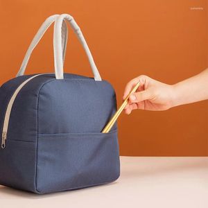 Storage Bags Portable Lunch Bag Insulation Box Insulated Canvas Tote Cold School Company Outdoor Thermal Food Door