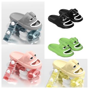 New Designer Ugly Cute Funny Frog Slippers men women sandals Wearing Summer black grey green white Thick Sole and High EVA Anti Beach Shoes