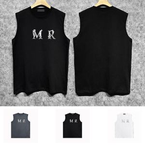 Fashion Casual Women Tanks New Designer Clothing Zjbam144 Fujifeng Text Tryckt Vest Jacket R84W80 Herrarna Loose Breattable Cotton Sleeveless T-shirt Size S-2XL