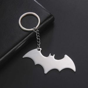 Keychains Lanyards Amaxer Flying Bat Stainless Steel Keychain Silver Color Keychain Car Keys Pendant For Women Man Jewelry Gifts Y240510