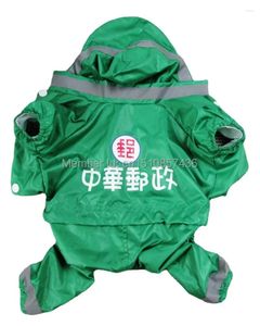 Hundekleidung grüne Regenmantel einteilige wasserdichte Regenstiefel Kleidung für kleine Hunde Yorkie Kostüm Welpe Jumpsuit Haustier Regenmantel