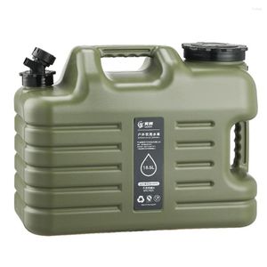 Vattenflaskor 18.5L utomhusfack stor kapacitet bärbar camping hink förvaring med löstagbar kran för resekörning