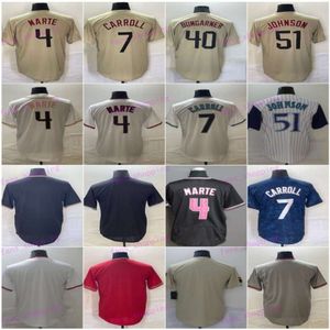 7 Corbin Carroll Baseball Jersey City Madison Bumgarner Ketel Marte Randy Johnson Luis Gonzalez Carson Kelly Evan Longoria Mark Melancon Nick Ahmed