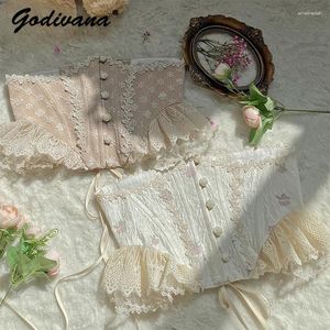 Belts Original Design Lolita Rose Buckle Lace Flower Waist Seal For Dress Women Girls Fairy Fishbone Girdle Small Vest
