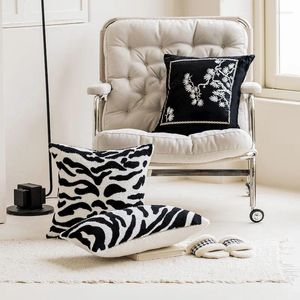 Kissen Dunxdeco Chinesische Gastgrußkiefernsticker Cover Tier Tiger Hülle moderne Sofa Stuhl Bettwäschedekoration