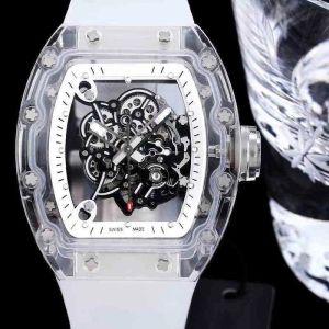 Mechanical Watches Fully Transparent Crystal Glass Case Automatic Watch Hollowed Out Luminous Tape Light Personality Fun