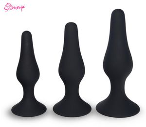 YAFEI Silicone Butt plug Suction cup Smooth Anal plug waterproof anal dildo Anal toy for Beginner Sex toy for men Gay S M L Y181108623566