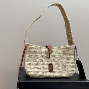 Bola de bolsa de palha de palha Bolsa de designer feminino Bolsas de praia Tote Tote Tecida Bolsa de ombro de ombro Bola de luxo Moda Bolsa bolsas de compras de palha