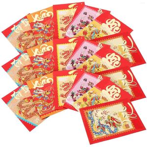 Embrulhe o ano chinês Lucky 2024 Wedding Envelopes Hongbao O de Dragon Luck Money