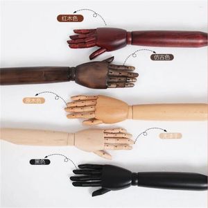 Dekorative Teller 15Style Wood weibliche männliche Kinder Hand Kunst Schaufensterpuppen Körper Arm Accessoires für Stoffmodell Requisiten Display E152