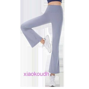 Aaa Designer Lul Comfortable Women's Sports Yoga Pants New High Waist Hip Lifting Flare Four Sided Elastic Seamless Professional Pilates Fitness