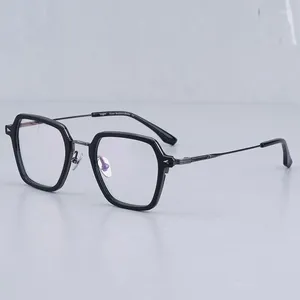 Sonnenbrillen rahmen reine Titanium Ultraleichte Designer -Lesebrille Männer hochwertige Square Business Fashion Classic Optical Linsen für