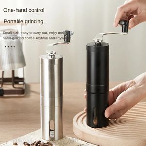 Kahve çekirdeği öğütücü paslanmaz çelik krank ayarlanabilir kalınlık el makinesi mutfak aksesuarları aracı 240507