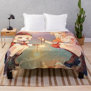Blankets Cute Klee Genshin Impact Throw Blanket Luxury Thicken For Sofa