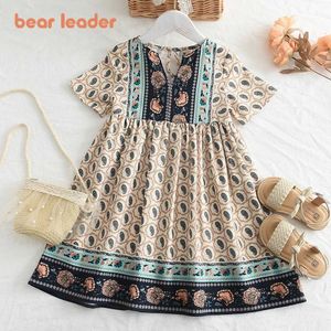 Mädchenkleider Bär Leader Summer Girl Kleid Baby Bohemian Style Kleider Party Prinzessin Kleider Kinder und Kinderkleidung Clothingl240513