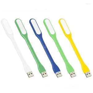 Tischlampen Farben Mini Tragbares USB -Buch Leselampe faltbare Camping -Nachtleuchte für Power Bank PC Laptop Beleuchtung