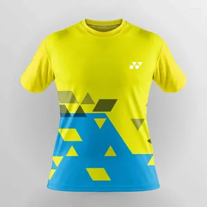 Erkek Tişörtleri 2024 Tenis Giyim T-Shirt Fitness Sports Kısa Kollu Kadınlar Badminton Açık Hava Eğitimi En İyi Egzersiz Tişörtleri