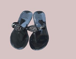 T B Slippers Sandals Clip Foot Flat في 2021 Summer Beach European and American Mashion Jelly9367975