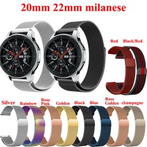 20 mm 22mm Milanese Cinturino ad anello per Samsung Galaxy Watch 46mm 42mm Gear S3 Frontier Huawei Watch GT 2 Active 2 Amazfit Bip Band Factory Direct
