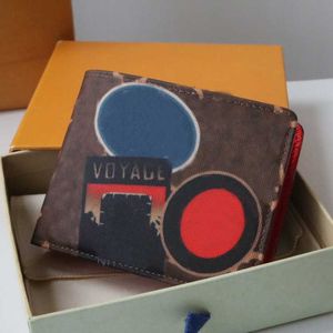 Neue Designer -Brieftaschen -Flugkapsel Brieftaschen Männer Frauen Mode -Kreditkarte Vintage Hotel Label Taschenpocke mit Box M61696 M61695