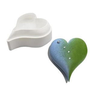 Moldes de silicone de formato de coração de diamante 3D de diamante 3D para assar Mousse Mousse Bolo Comida de Mousse Geral7571862