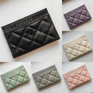 caviar cardholder card wallet designer card holder wallet women quilted card holders designer black purse card case leather wallet lambskin gold hardware with box