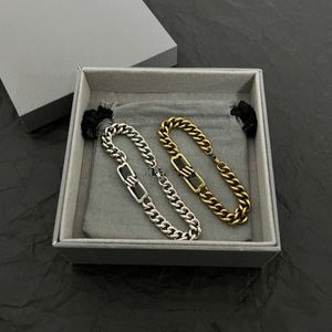 Designer Bracelets 2024 Rap Hip Hop Men's Alphabet Spliced Bracelet Unisex Women's Cuban Chain Titanium Steel Punk Jewelry TOP Quality