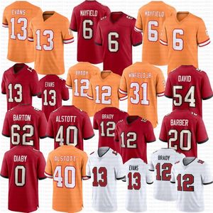 2024 New Baker Mayfield Mike Jersey de futebol Chris Godwin Tom Brady Rob Gronkowski Brooks Antoine Winfield Jr Graham Barton Vita Vea Alstott Diaby Uvaak Barber