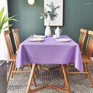 Tkanina stołowa Wodoodporna obrus przeciwplotowy prosty kolorowy kolor anty-one-joroning prostokątny prostokątej kawy gospodarstwa domowego