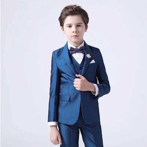 Anzüge Flower Boy Anzug für Hochzeit Kinder Klavier Zeremonie Kostüm Blazer Kleidungsstück Set Jungen formelle Fotografie Anzüge für Prom Party