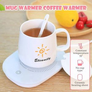 Xícaras pires em casa escritório de café xícara mais quente aquecimento elétrico Placemat Placa de inverno para chá de leite a água Presente de Natal
