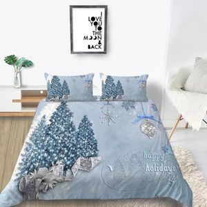 Conjuntos de roupas de cama 2/3 peças 3d Floco de neve Conjunto de árvores de natal infantil CAPA DO DUVET Moda pode ser personalizada têxtil doméstica