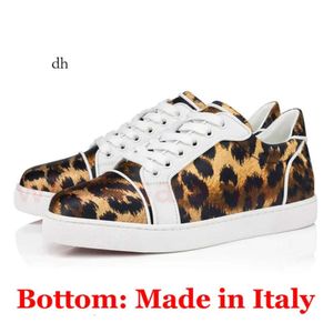 Sneakers de baixo tênis de fundo vermelho fabricado nos sapatos casuais da Itália Mulheres salfotas de designer de gestas júnior de camurça plana de couro de borracha Treinadores de plataforma vintage e f5