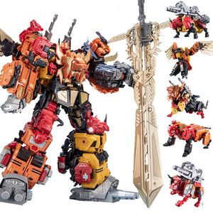 Jinbao 5 in 1 45 cm大きな変革の先行玩具アニメDavastator Ko G1ロボットアクションフィギュアモデルボーイチルドレンキッドギフト240512