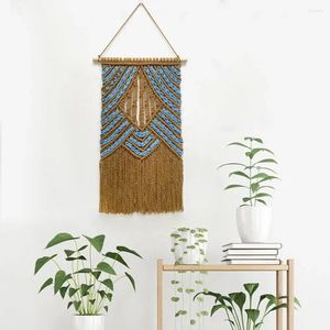 Taquestres Bohemian Macrame Wall pendurado tapeçaria com borla Tasel Mandle Nordic Style for Living Room Bedroom House Art Boho Decoração