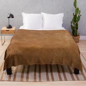 Cobertores Design de couro marro