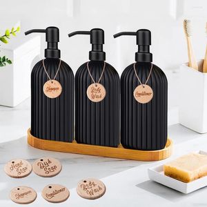 Dispensador de sabão líquido 2/3pcs shampoo condicionador de lavagem corporal conjunto de banheiro da cozinha bancada de bancada e pratos da garrafa