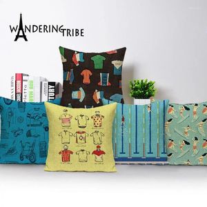 Kissen farbenfrohe Cartoon Throw Hülle Sportgelb dekorativer Sofa Kissen Kinder Interessante Dinge Home Decor Cover