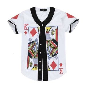 Baseball Jersey Men rand Short Sleeve Street Shirts Black White Sport Shirt Yal3001