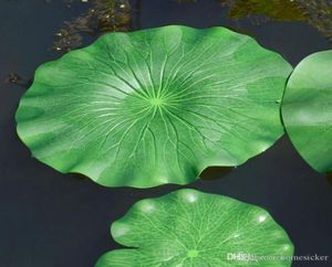 10PCS 1060cm人工PEフォームロータスリーフ水面浮遊プール植物水族館魚池装飾ホームガーデン装飾7074096