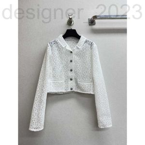 Designer de vestido de duas peças 24 Produto de verão Pequeno perfumado renda de vento Camellia lanteleira casaco de saia branca para mulheres wd7t