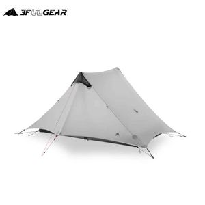 Tents and Shelters 3F UL Gear LanShan 2-Person Outdoor Ultra Light Camping Tent Season 3 Professional 15D Silicone Pole less 4Q240511