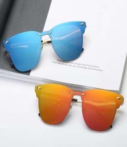 Modespeglade solglasögon män kvinnor designer cateye solglasögon metall ram utomhus mens glasögon uv400 nyanser med fall4654750