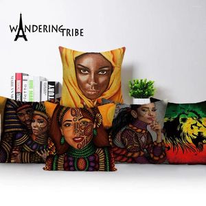 Travesseiro africa tampa as almofadas de decoração de menina retrato tigre leão decoração de capa fronha de cama de cama de fundos cojines