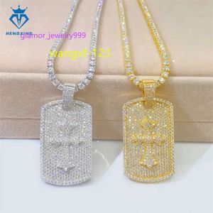 Religious Jewelry Solid Sier Iced Out jesus chain pendant VVS Moissanite Diamond Cross Pendant necklace