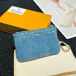 Дизайнерский кошелек модный джинсовый джинсовый пакет с нулевой сумкой кошелька.
