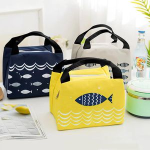 Storage Bags Korean Cartoon Bag Keep Warm Cool 21 17 15cm Outdoor Portable Handbag Picnic Drink Lunch Box Pack Packaging